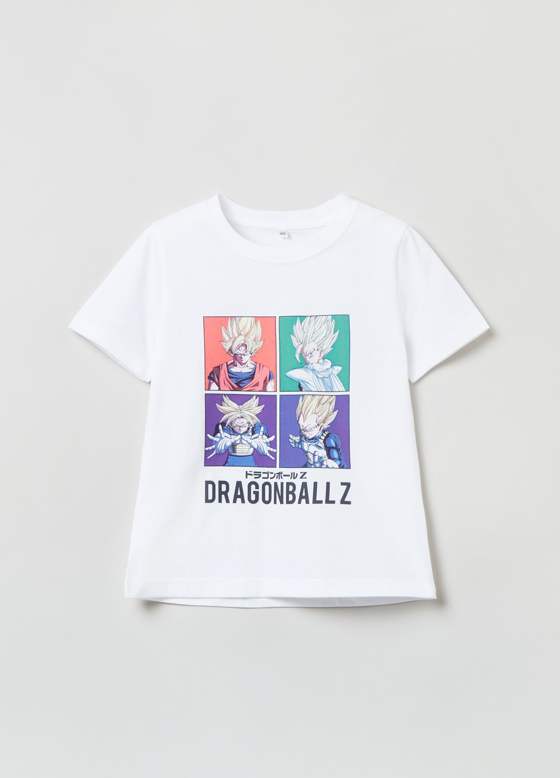 Cotton T-shirt with Dragon Ball Z print