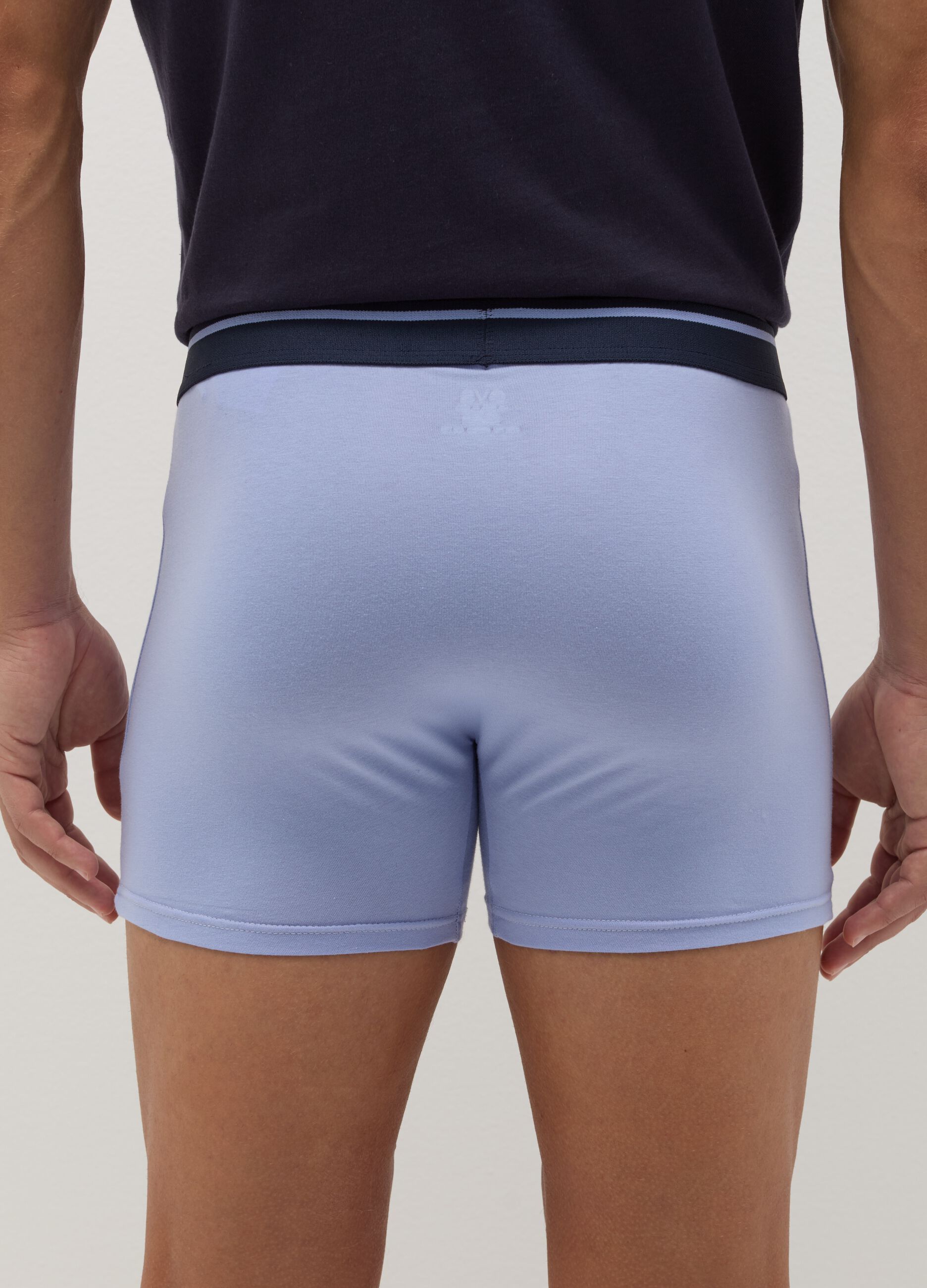 Tripack boxer midi con profilo rigato