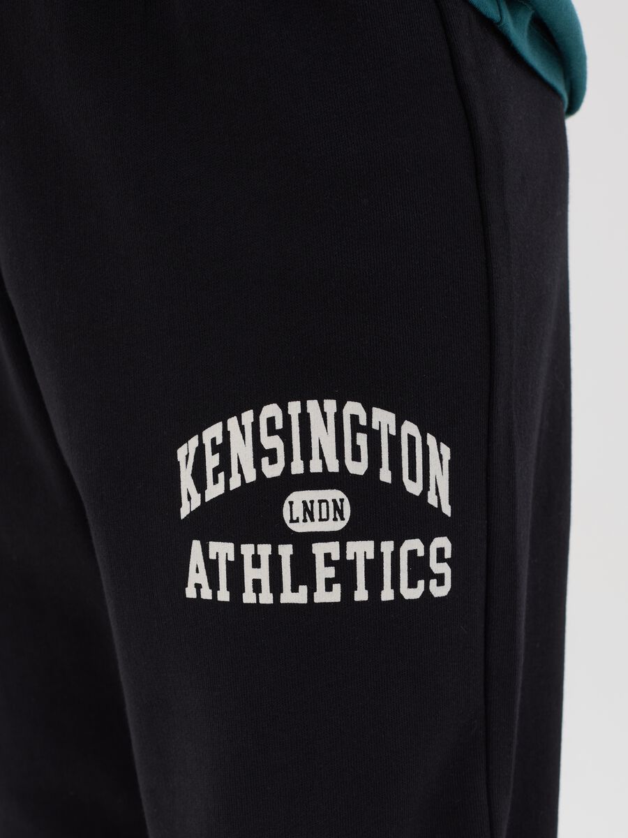 Fleece joggers with drawstring and print_2