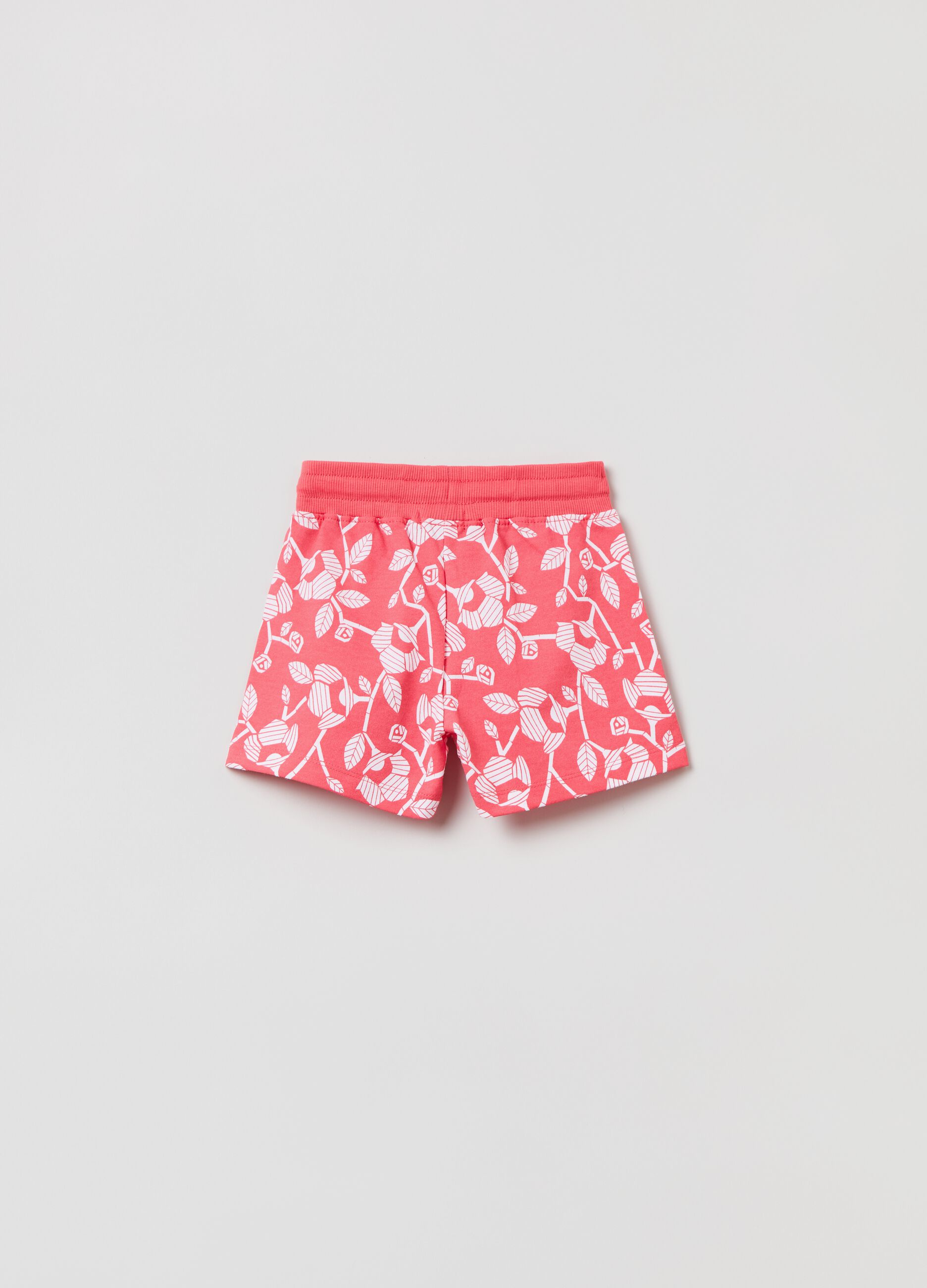Shorts con stampa floreale e coulisse_1