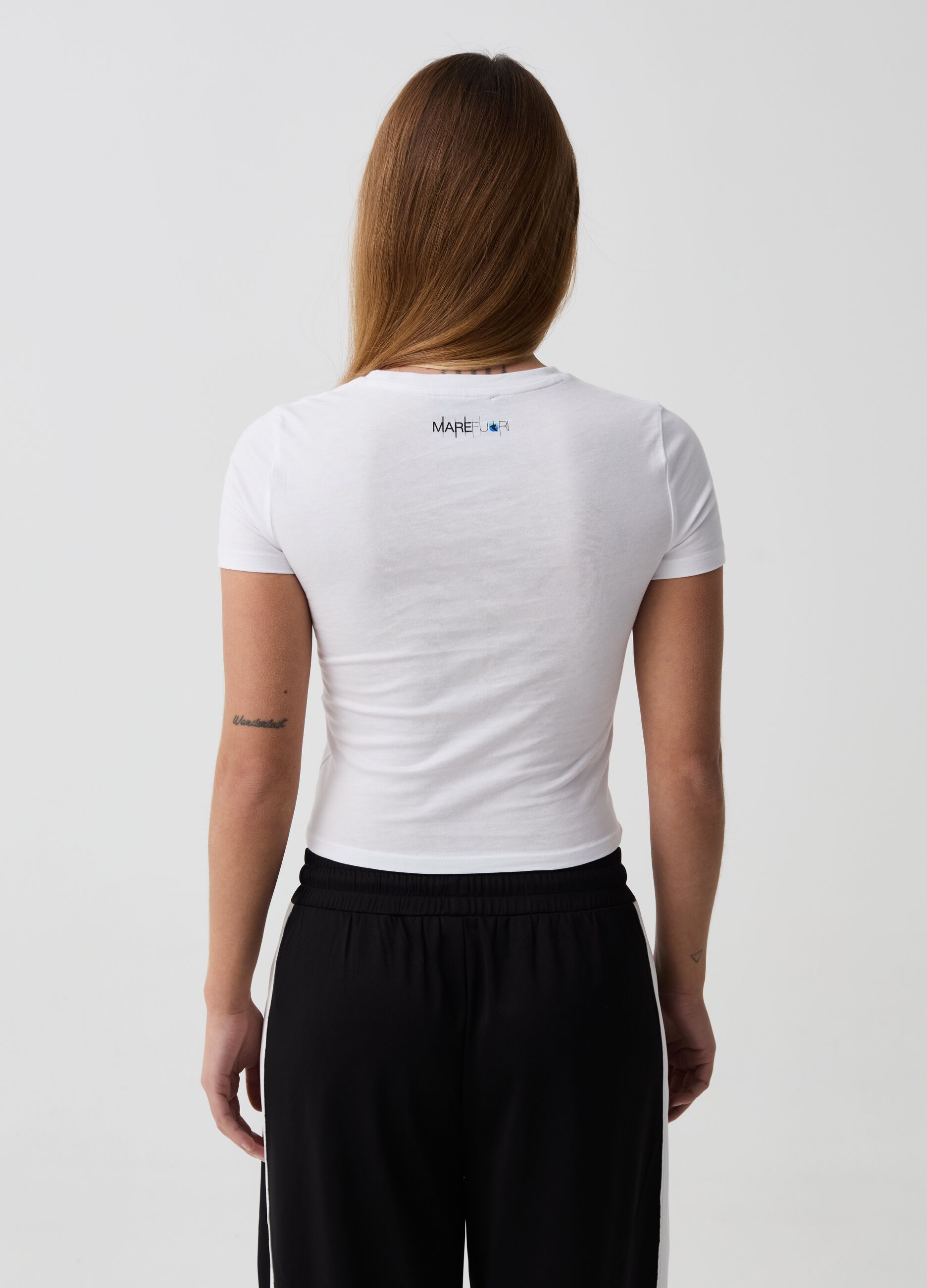 B.ANGEL FOR THE SEA BEYOND cropped T-shirt with print