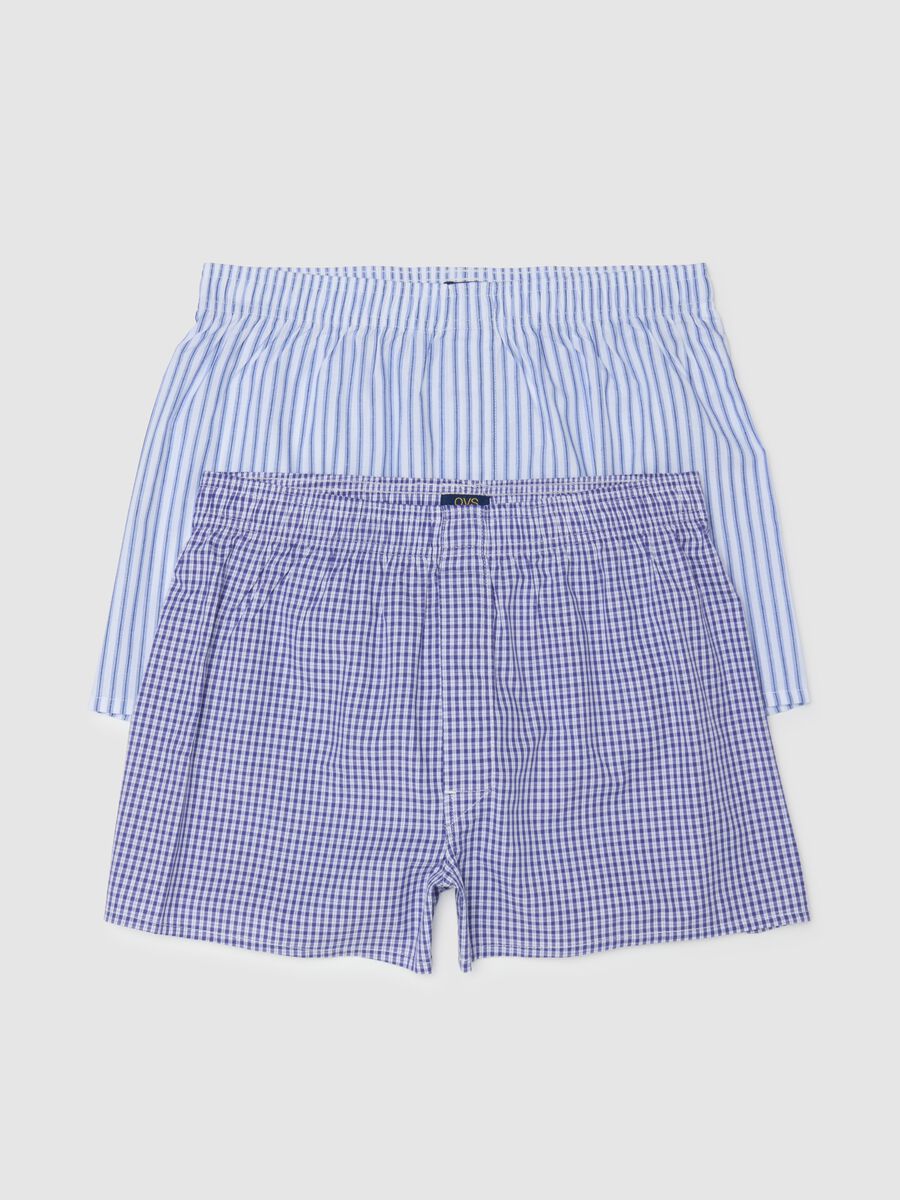 Bipack di boxer da uomo in puro cotone multicolor regular fit_4