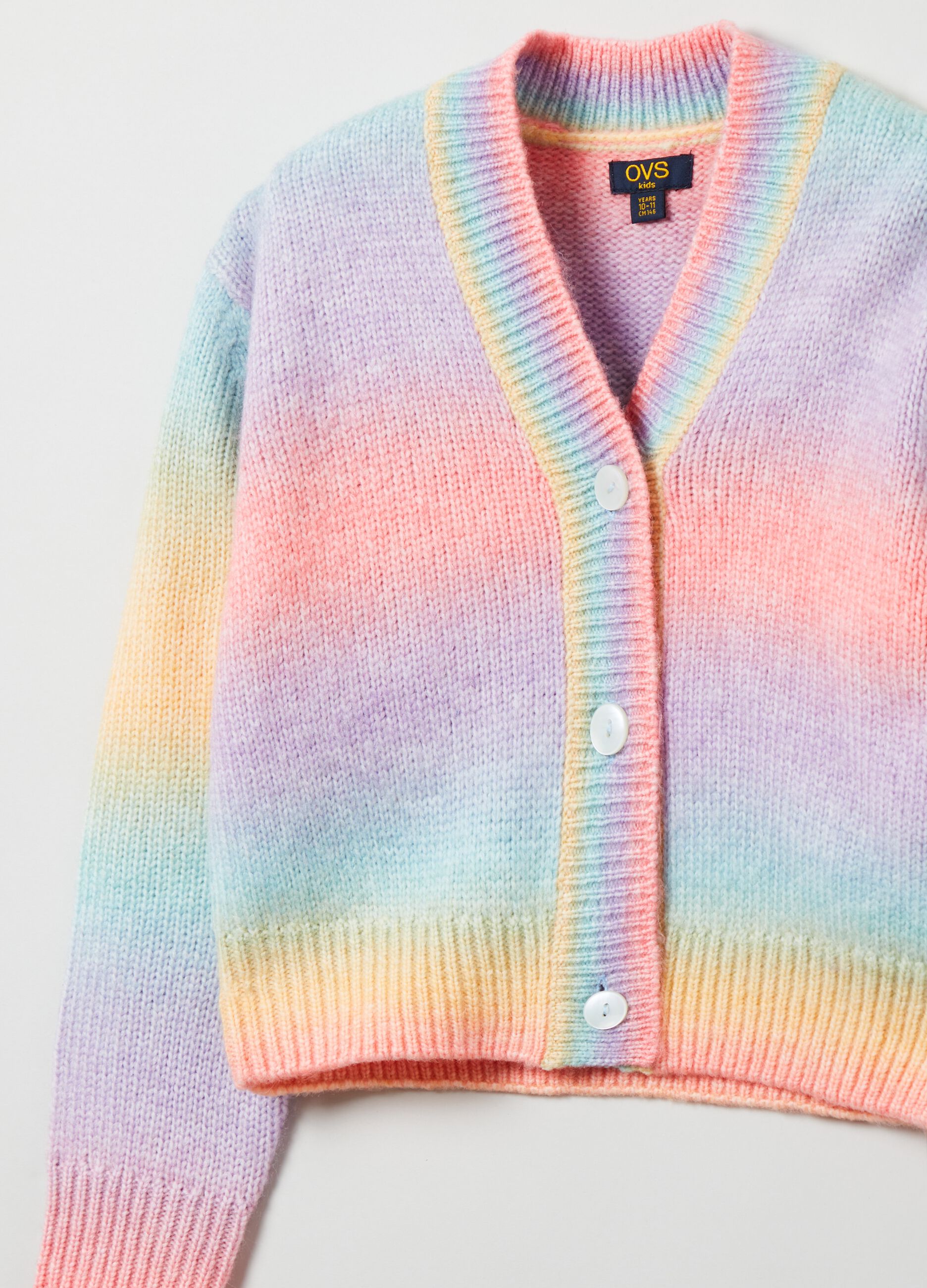 Cardigan multicolore con scollo a V_2