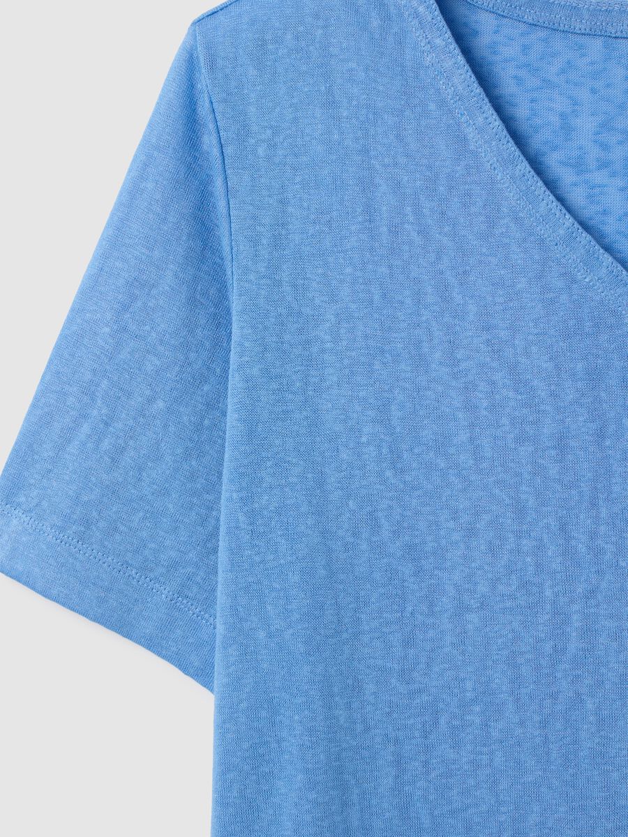 T-shirt da donna in misto azzurro regular fit_1