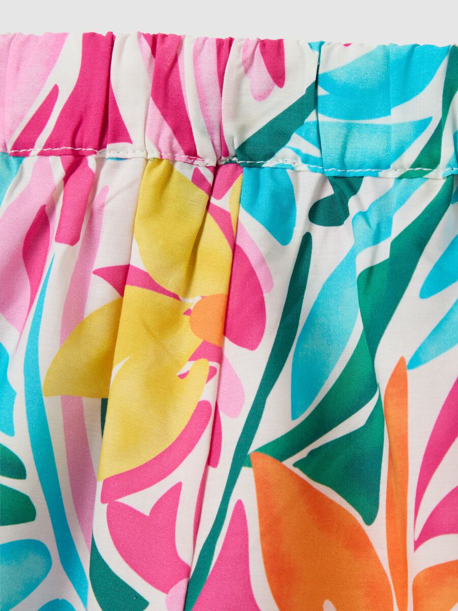 Floral Cotton Shorts for Girls_3