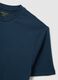 Blue Cotton Blend Regular Fit T-Shirt_5