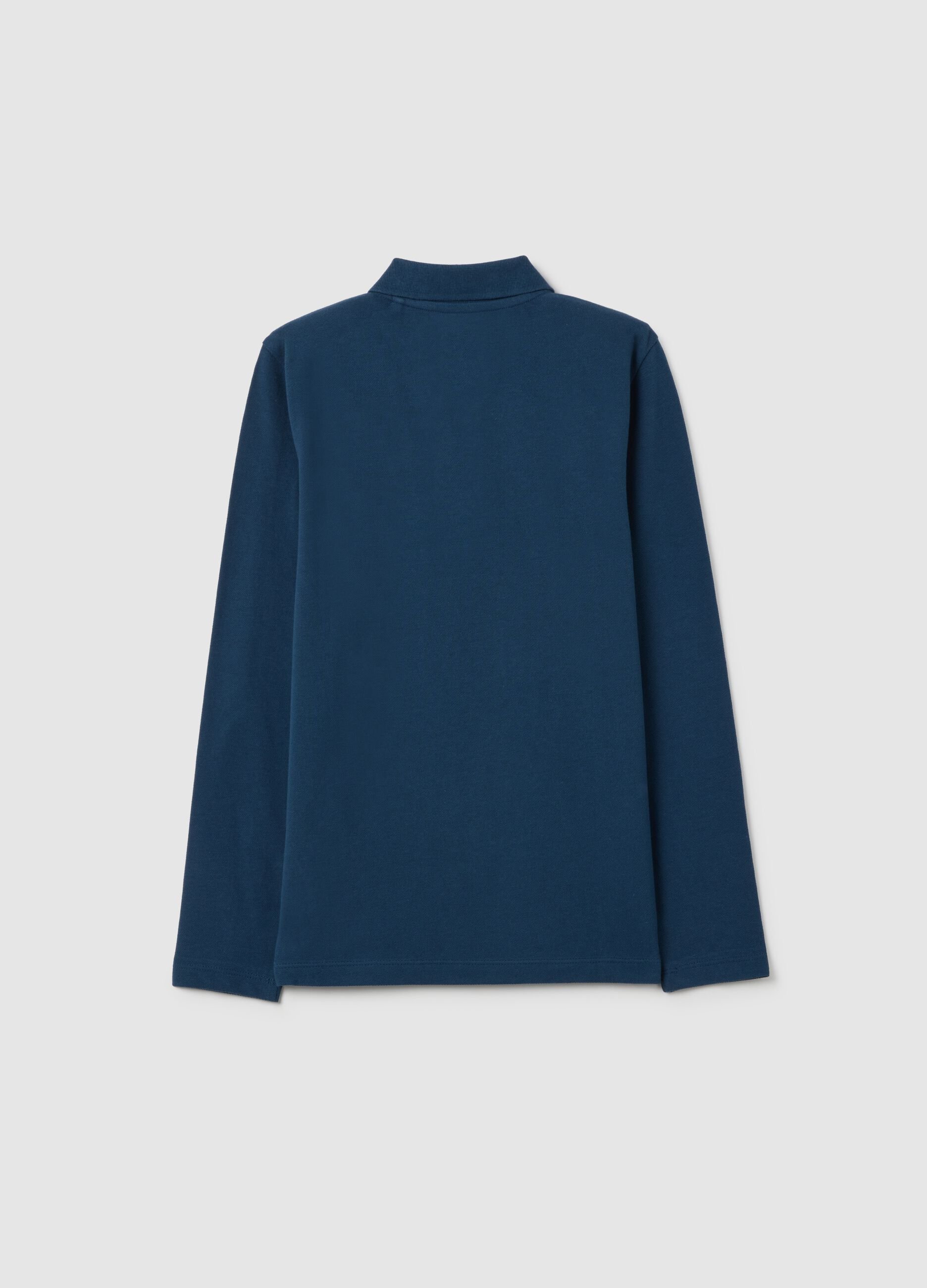 Boys' blue pure cotton polo regular fit