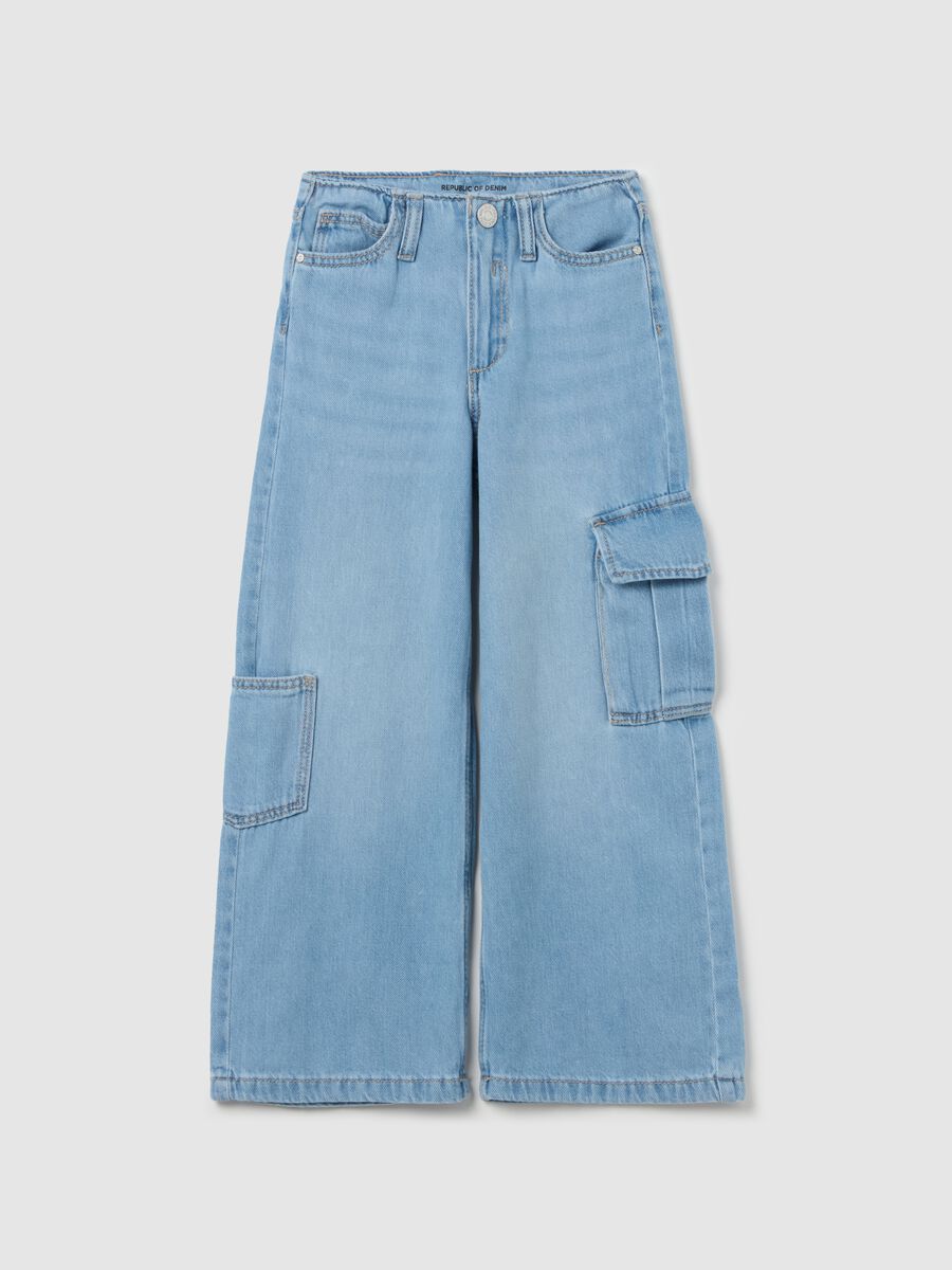 Wide-leg cargo jeans_0