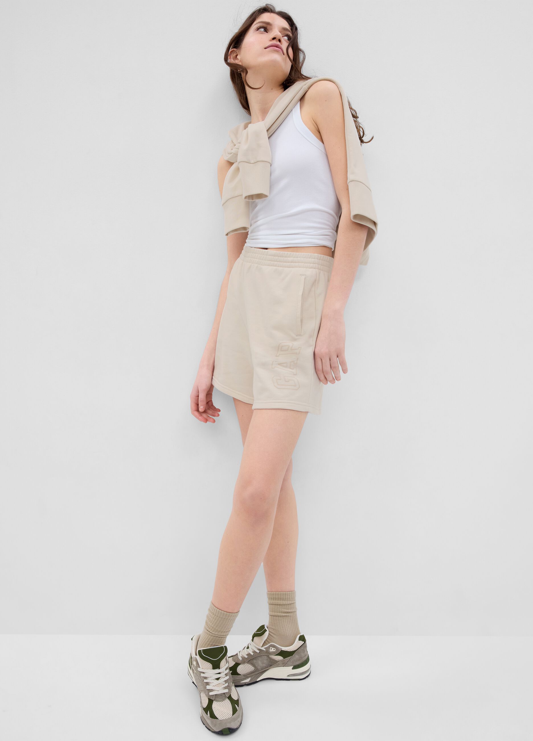 Ovs Bermuda jogger relaxed fit con stampa logo