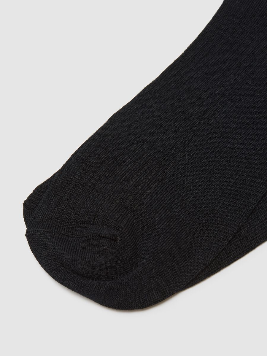 Bipack of short black cotton blend socks with comfortable fit_2
