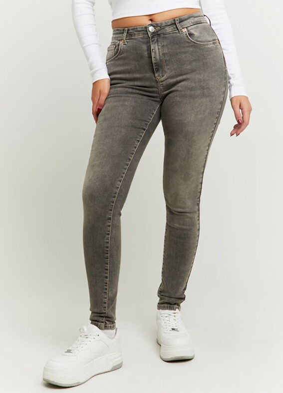 Women's Grey Slim Fit Stretch Cotton Jeans