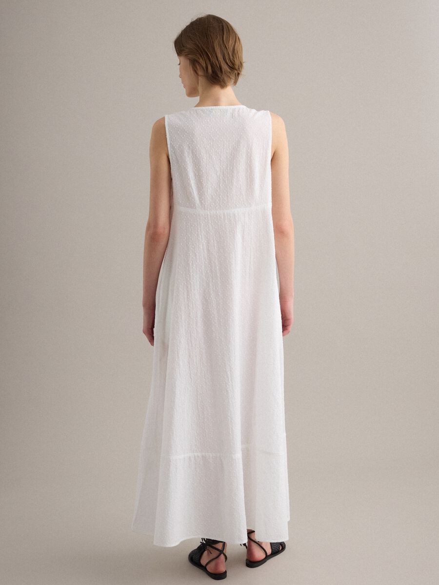 Abito maxi bianco in puro cotone_3