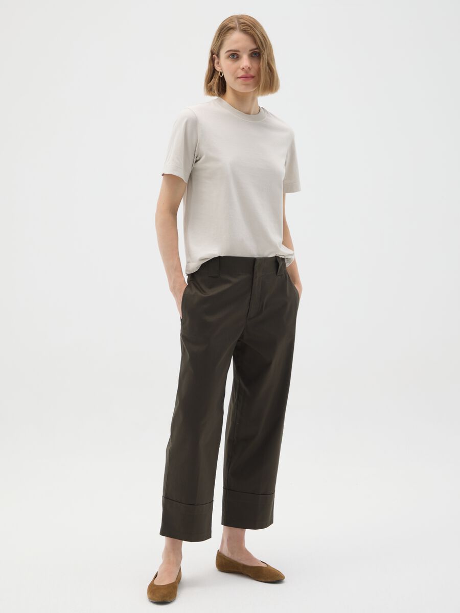 White T-shirt in pure Italian cotton regular fit_1