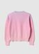 Girls' pink pure cotton sweater regular fit with gradient pattern_1