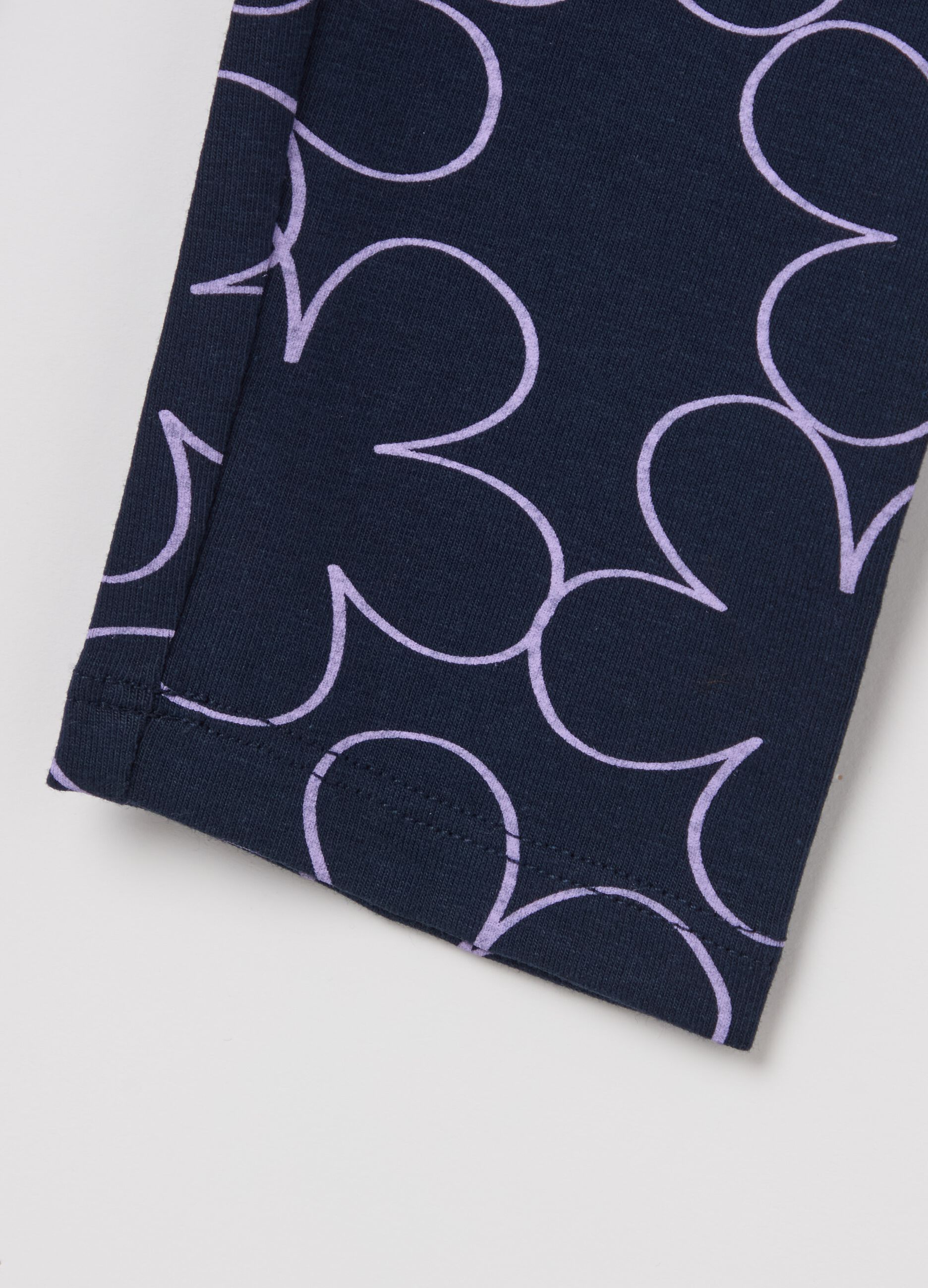 Printed stretch cotton leggings