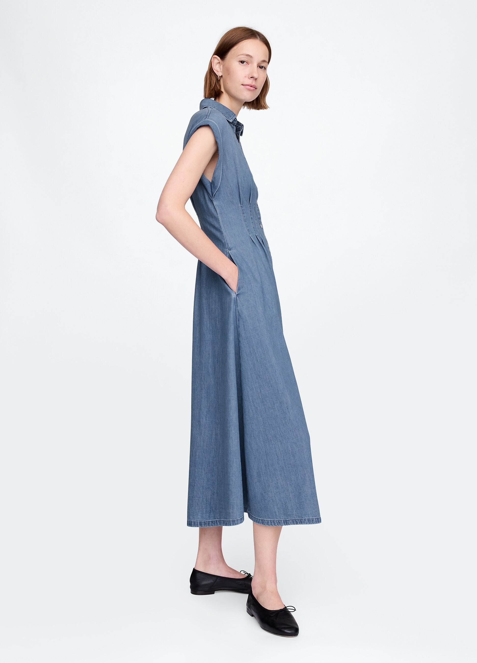 Abito lungo in denim Gap