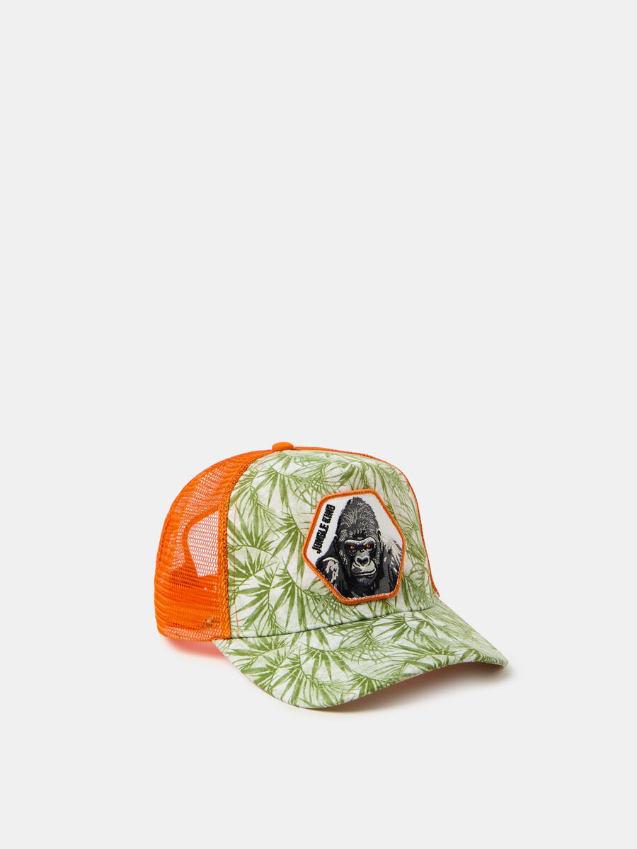 Baseball cap with orangutan patch_0
