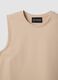 Beige cotton-blend tank top_5