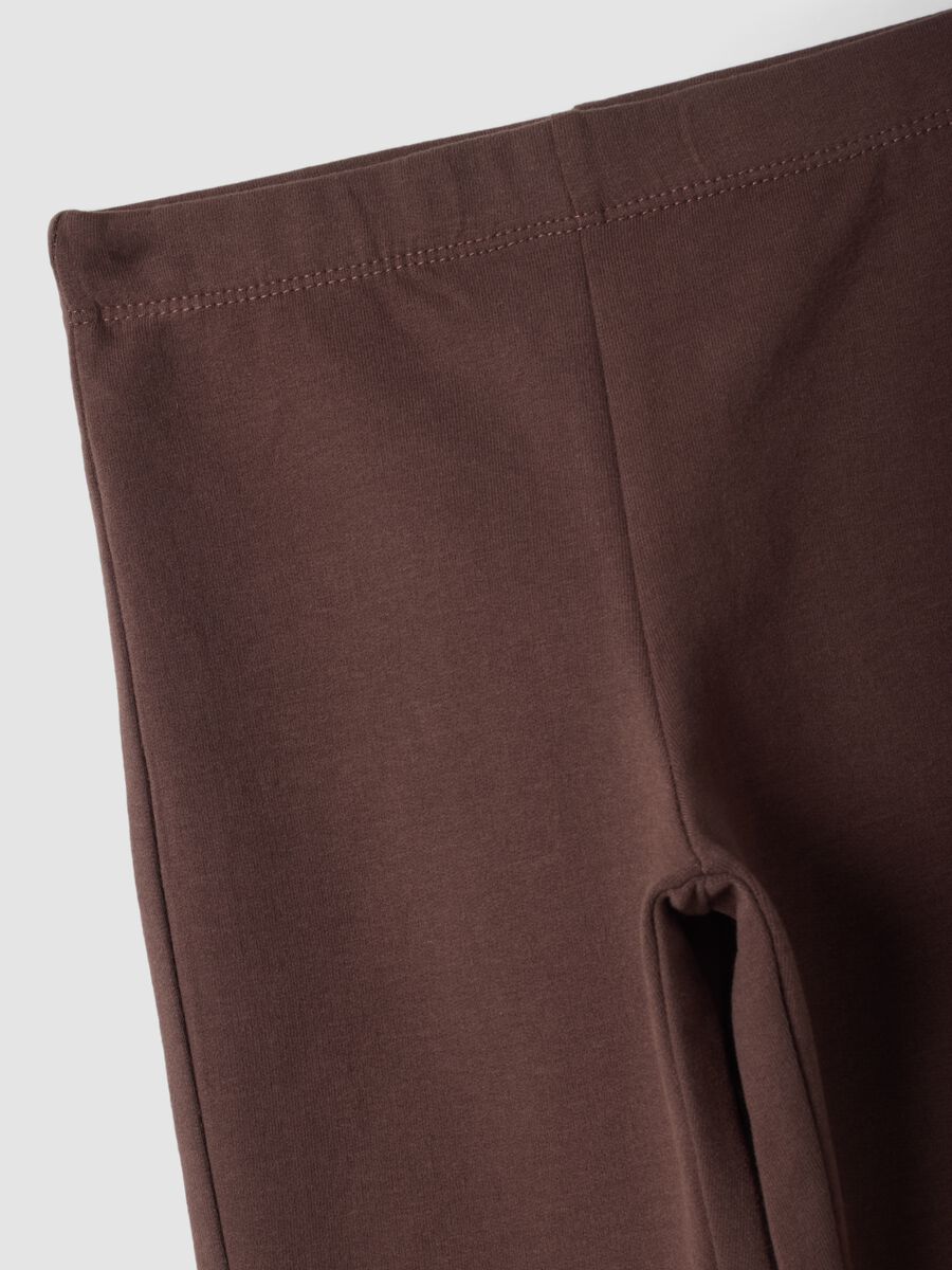 Leggings marroni in cotone organico elasticizzato skinny fit_2