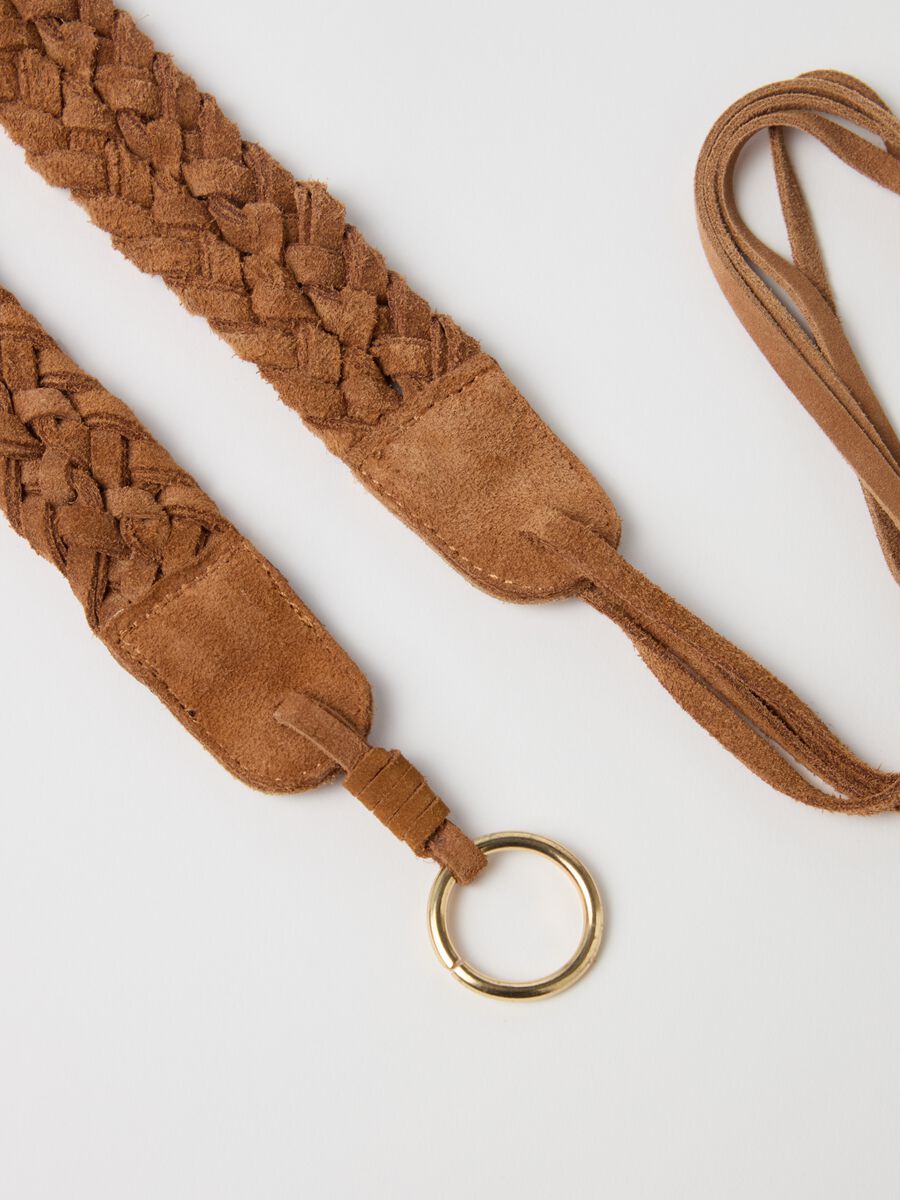 Braided belt in suede_1
