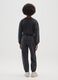 Girls' grey cotton blend joggers with regular fit_1