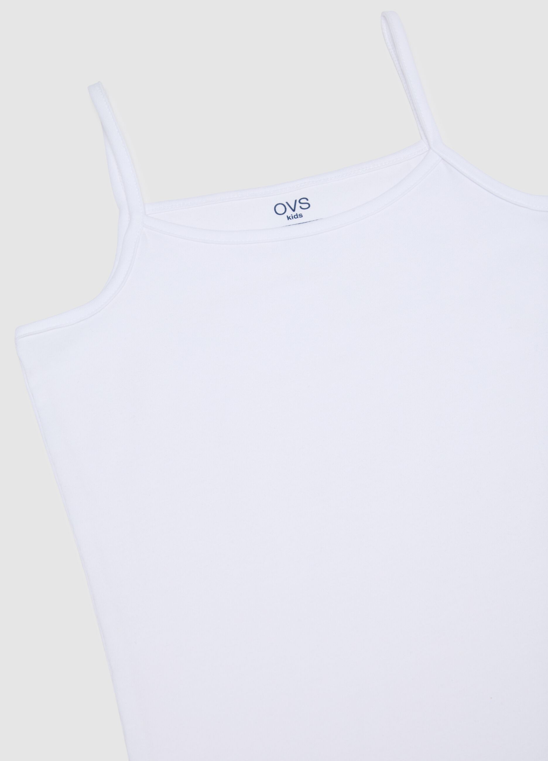 Girl's multicolour stretch cotton vest twin pack