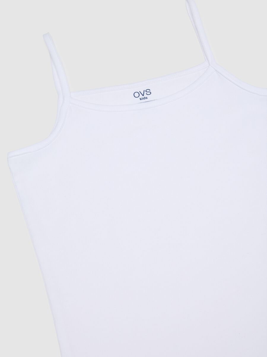Girl's multicolour stretch cotton vest twin pack_3