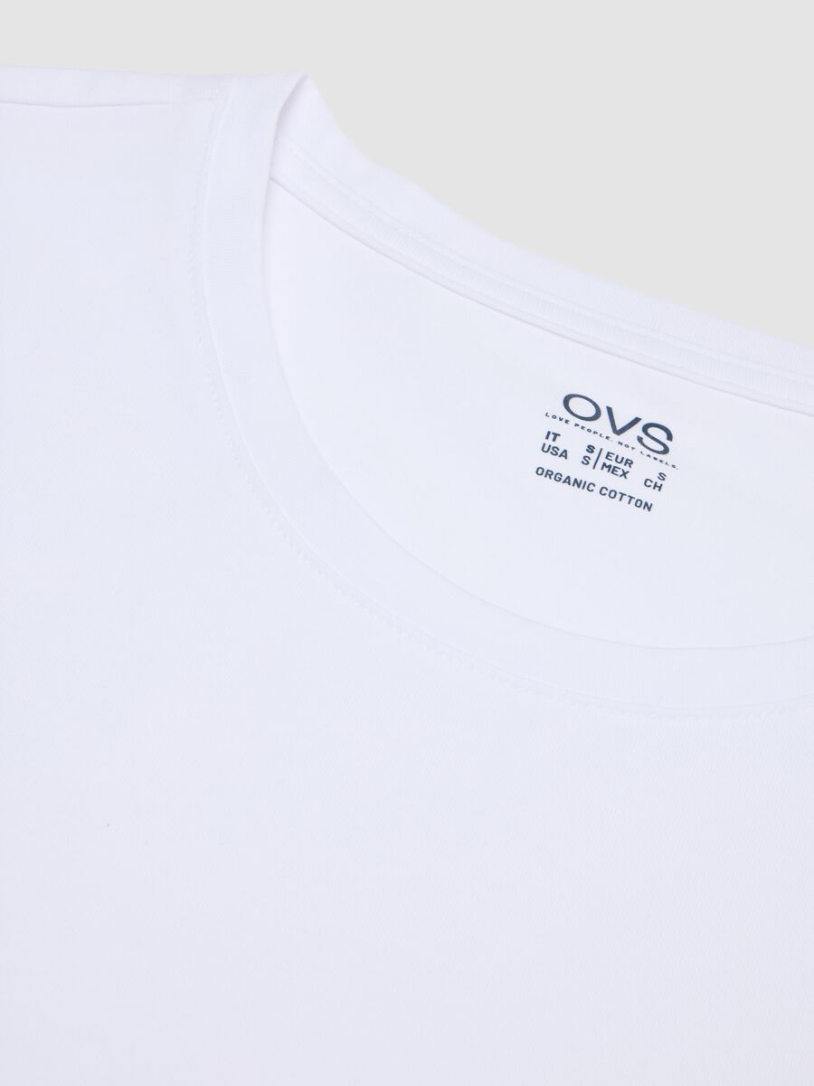 White crew-neck top in stretch organic cotton_1