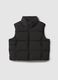 Black quilted girls' gilet regular fit water repellent_3