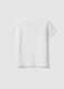 White pure cotton boys' t-shirt with regular fit and pocket_1