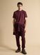 Red regular-fit stretch piqu&eacute; cotton-blend T-shirt with Easy Dry_1