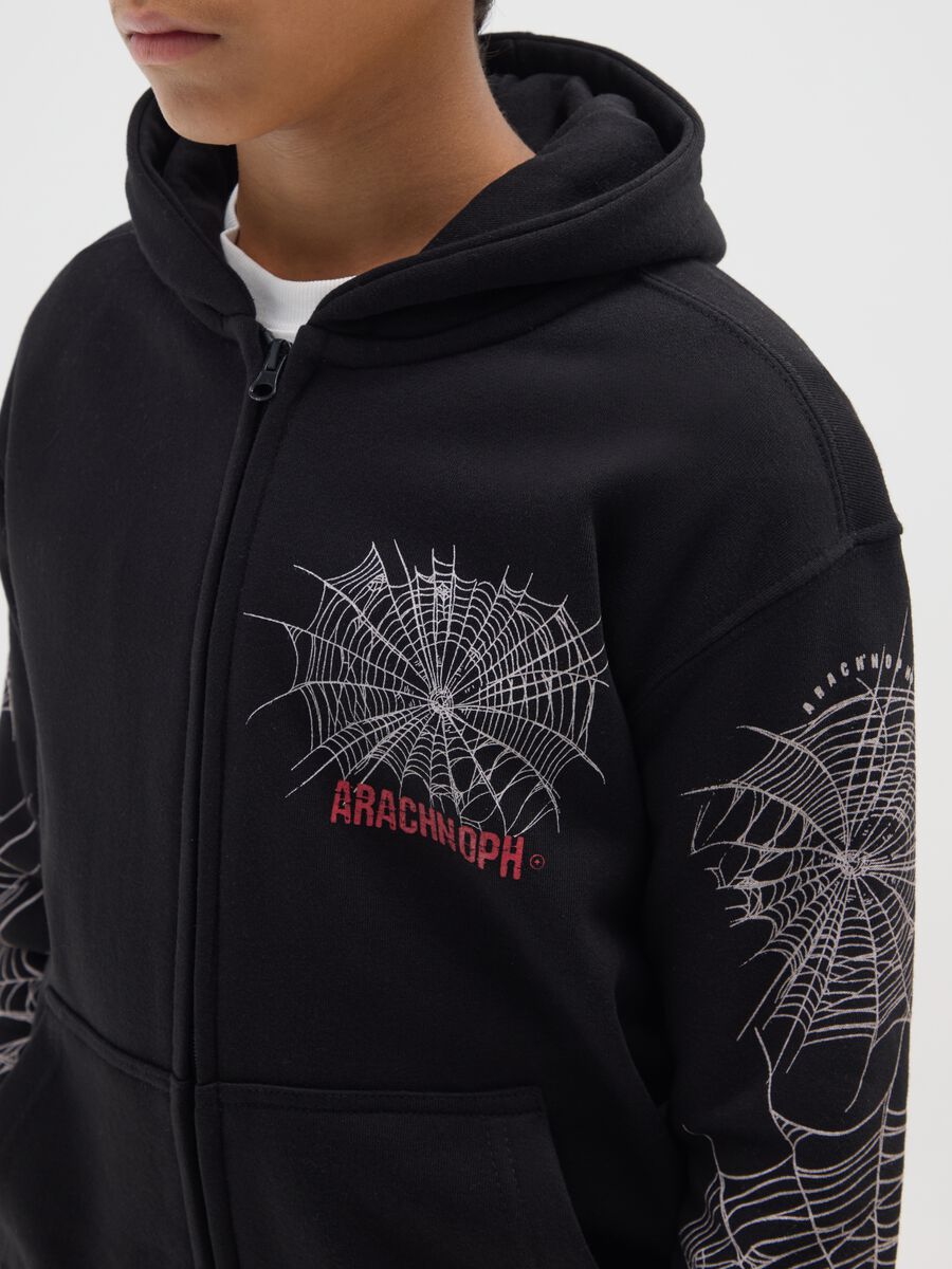 Children's black cotton-blend sweatshirt, regular fit_2