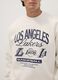 White cotton-blend sweatshirt with Lakers print_2