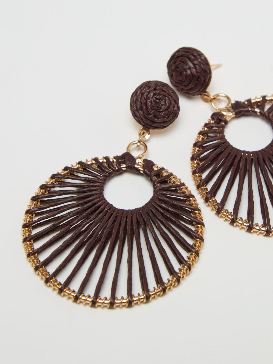 Earrings with hoop pendant_1