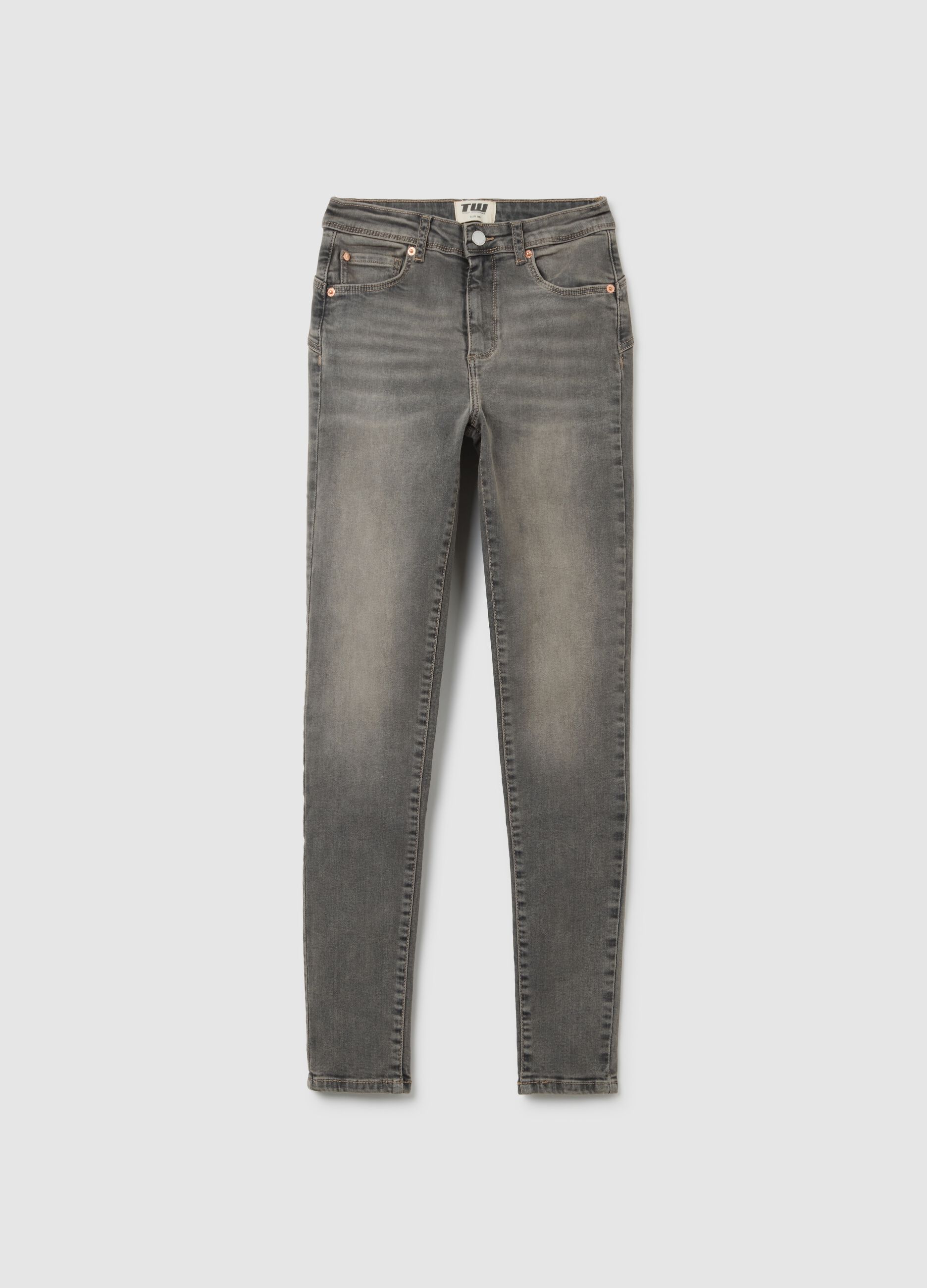 Women's Grey Slim Fit Stretch Cotton Jeans