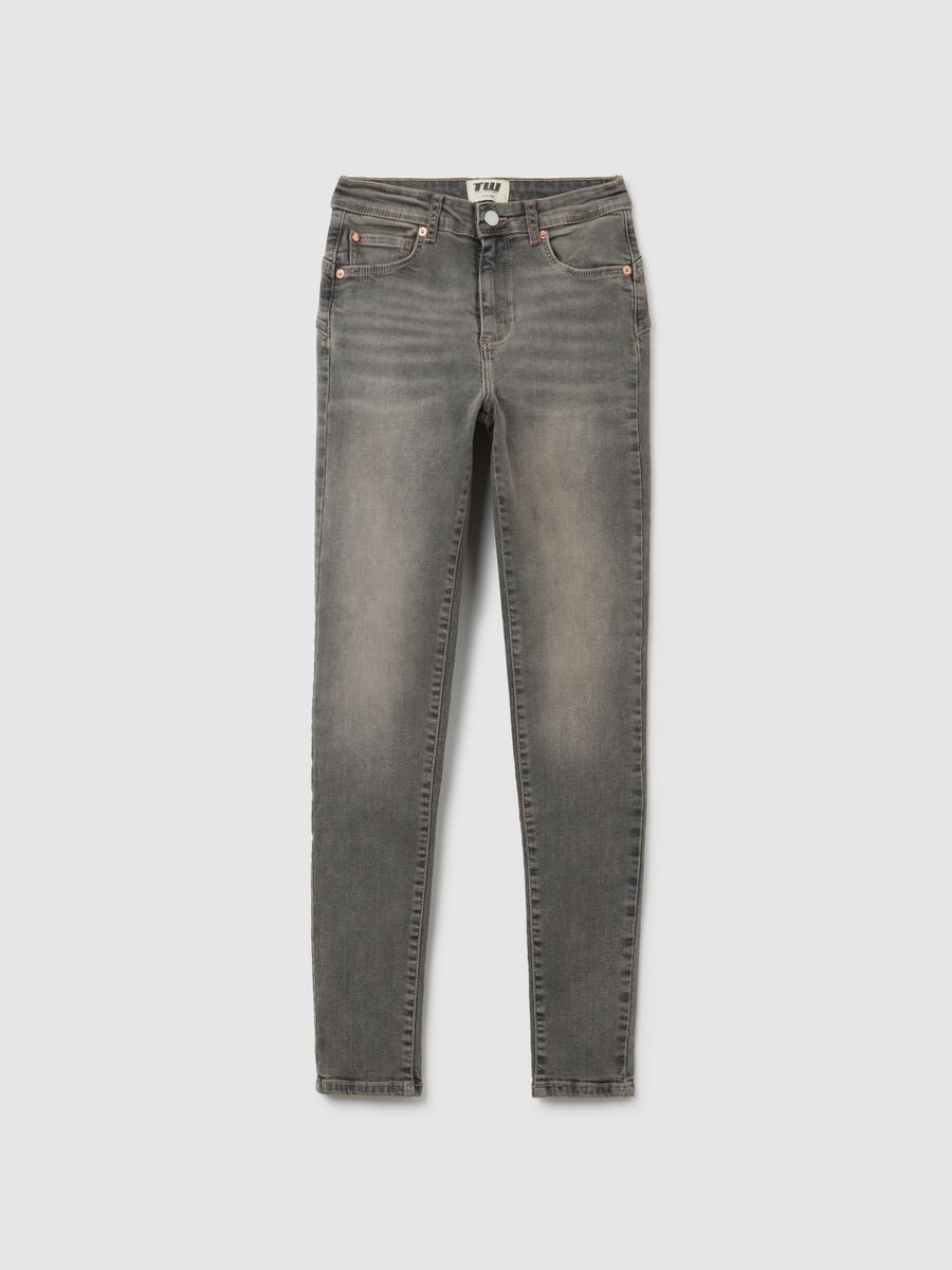 Women's Grey Slim Fit Stretch Cotton Jeans_4