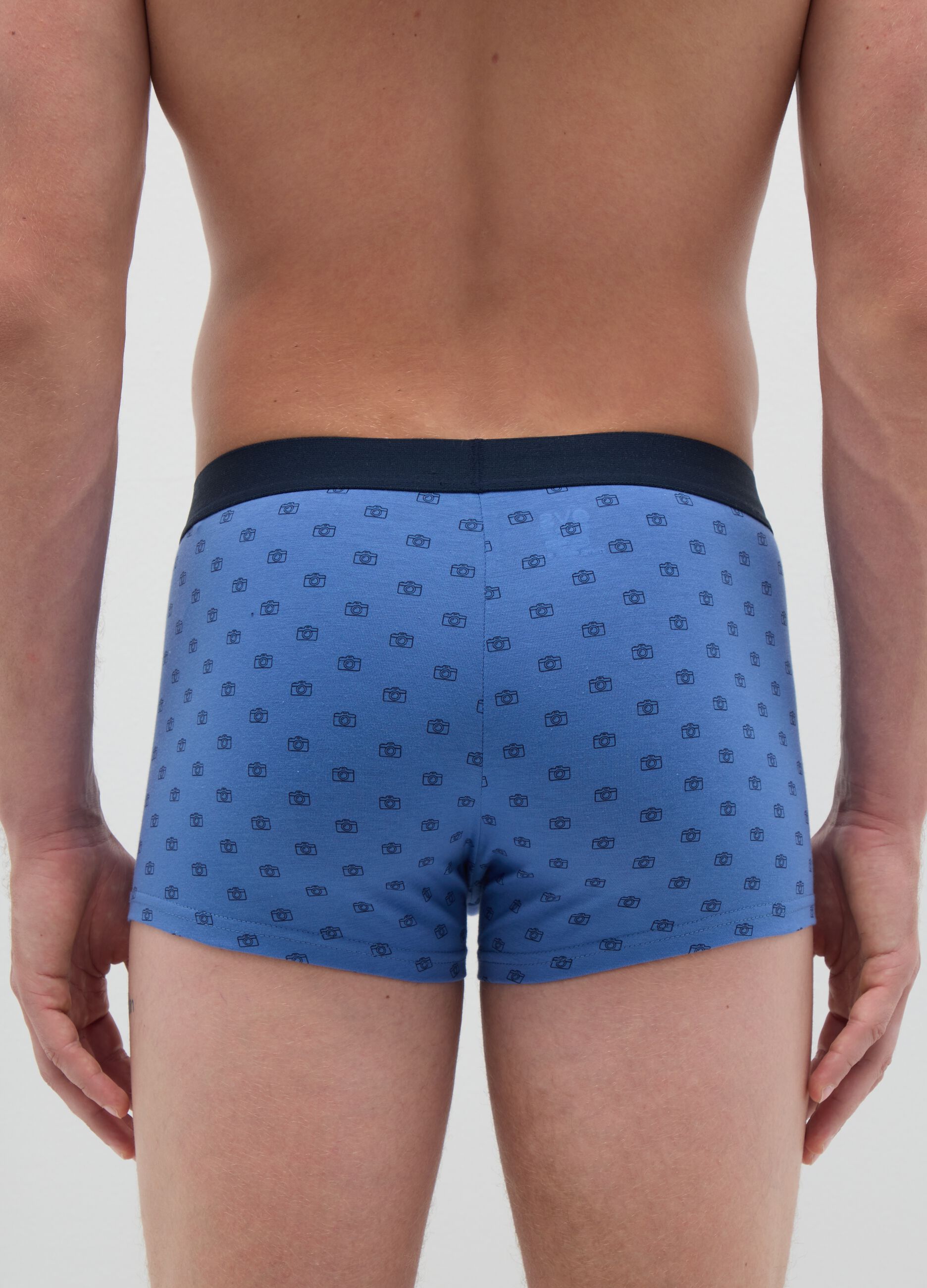 Stretch Cotton Boxer in Blue