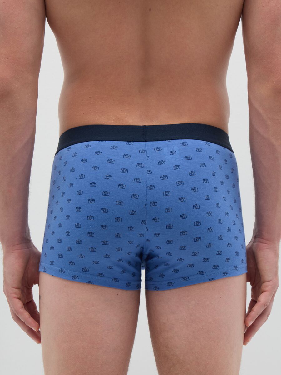 Stretch Cotton Boxer in Blue_3