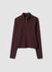 Brown fitted full-zip jacket in stretch fabric ALTAVIA STUDIO_5