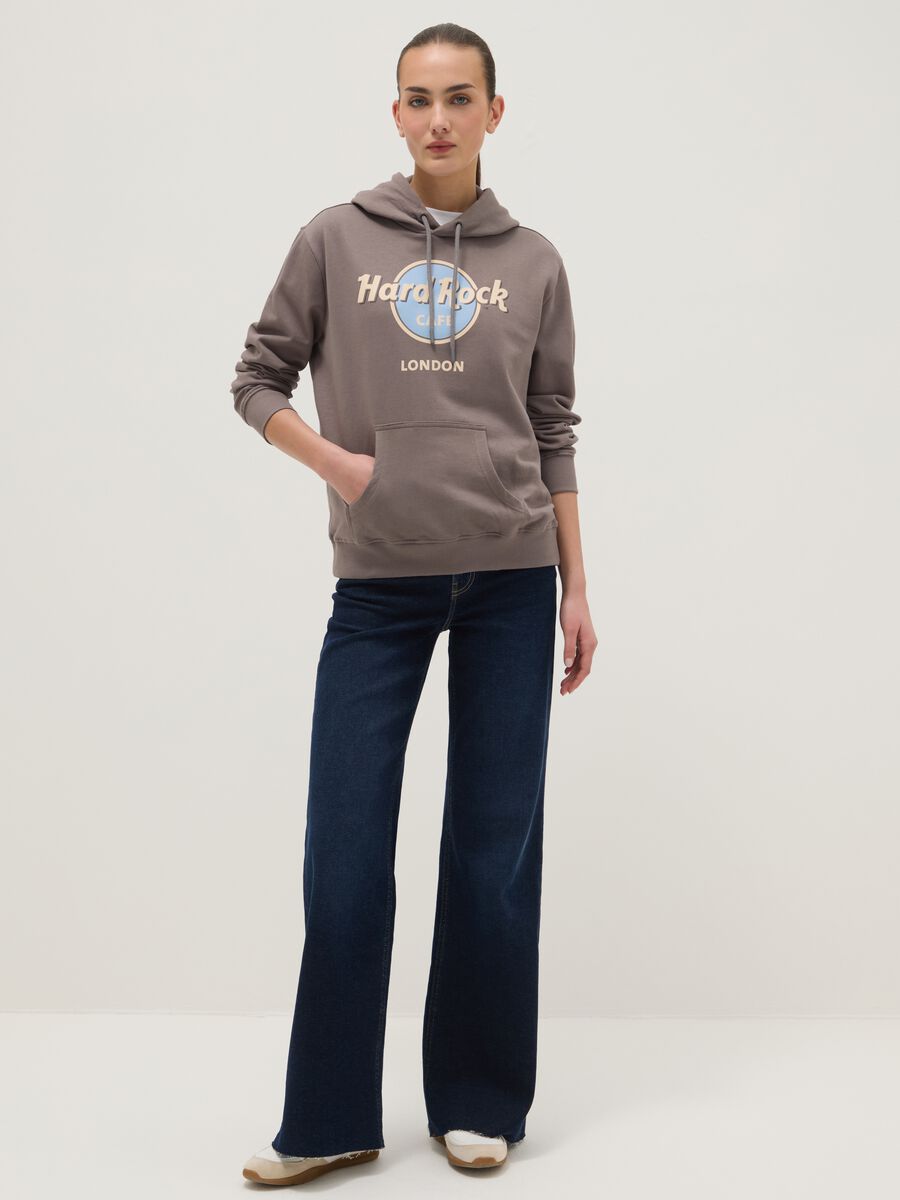 Grey pure cotton sweatshirt regular fit with Hard Rock Cafe logo_1