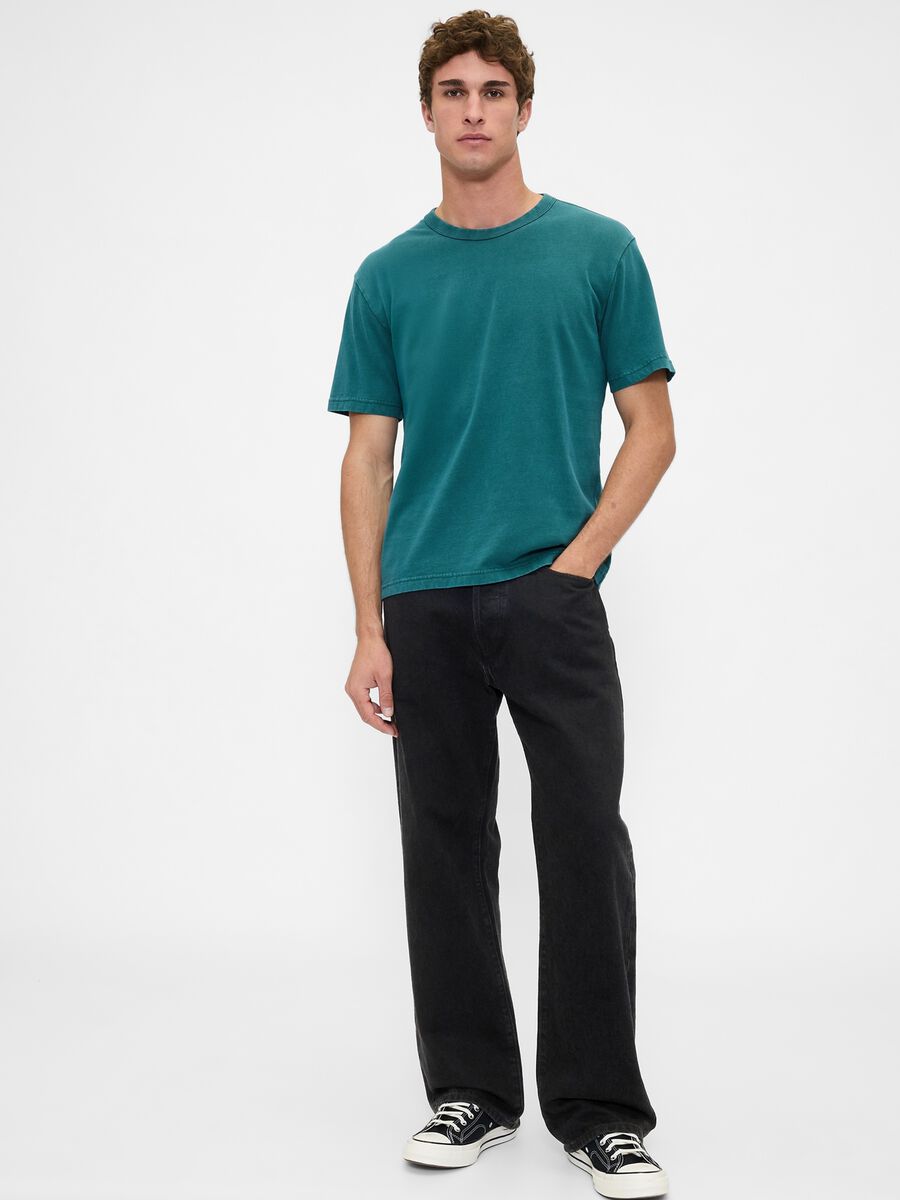 Green Cotton Short Sleeve T-shirt_2