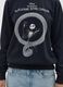 Black pure cotton regular fit sweatshirt with print_3
