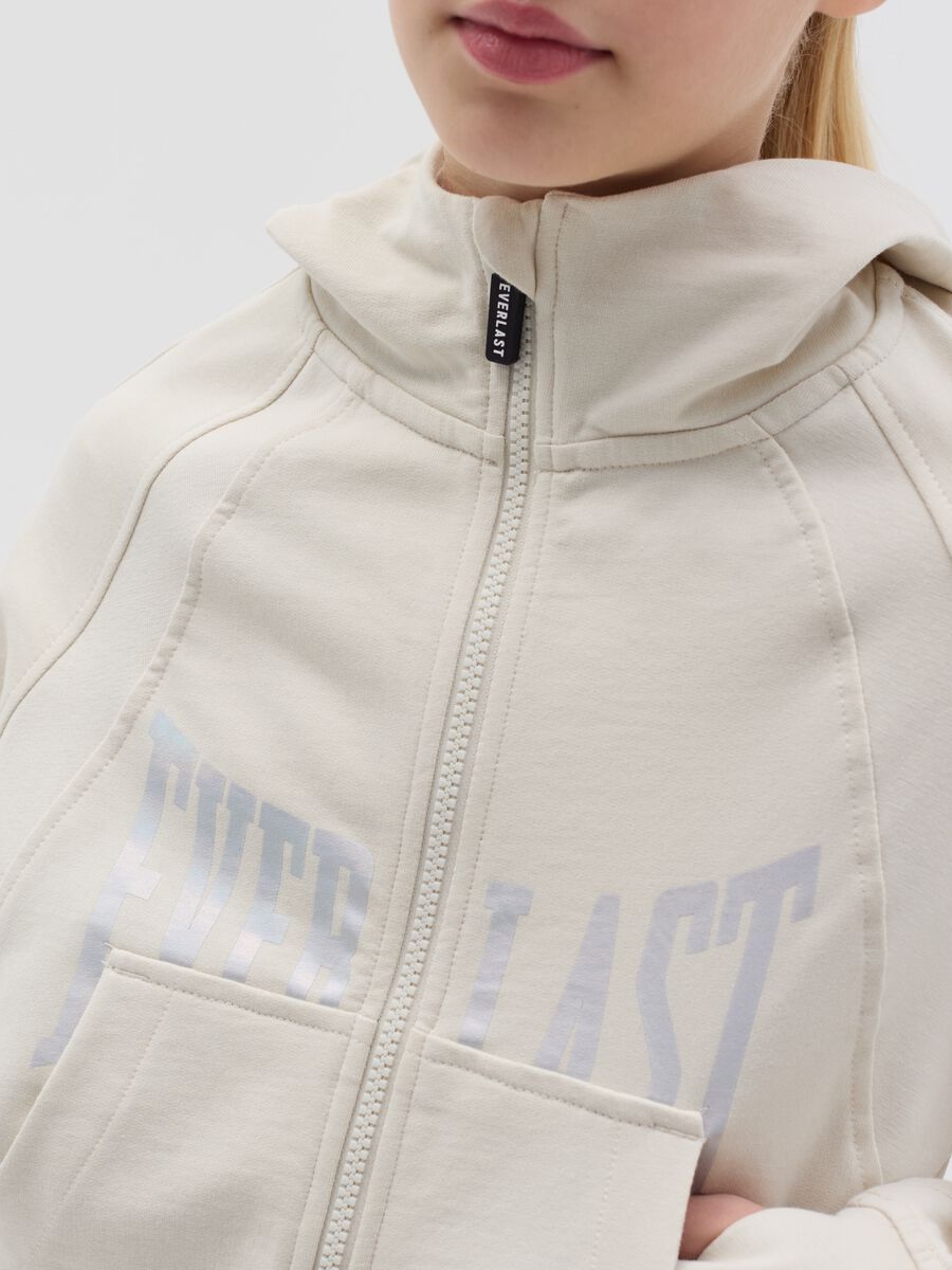Full-zip hoodie with logo print_1