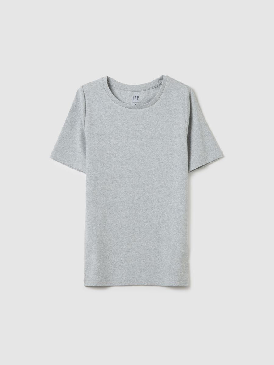Round-neck T-shirt in cotton and modal m&eacute;lange_0