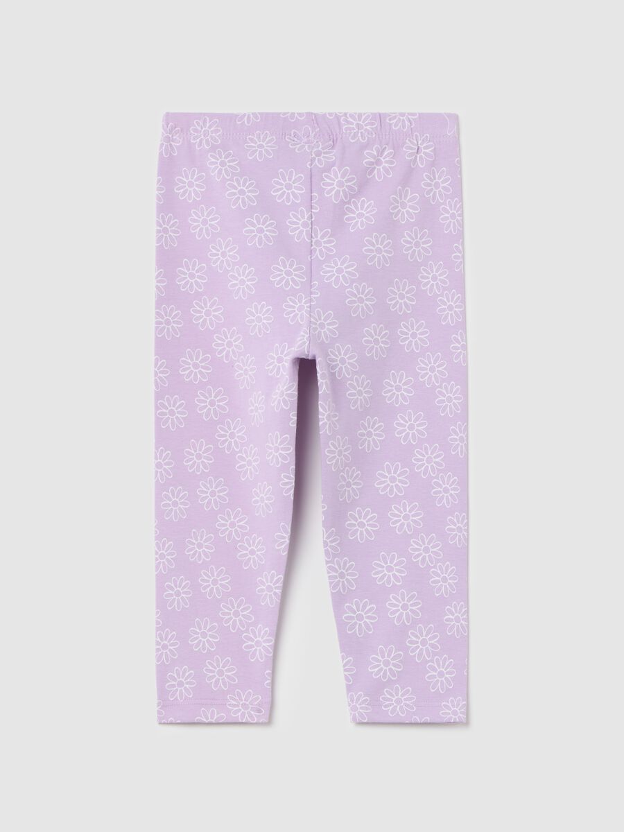 Printed stretch cotton leggings_1