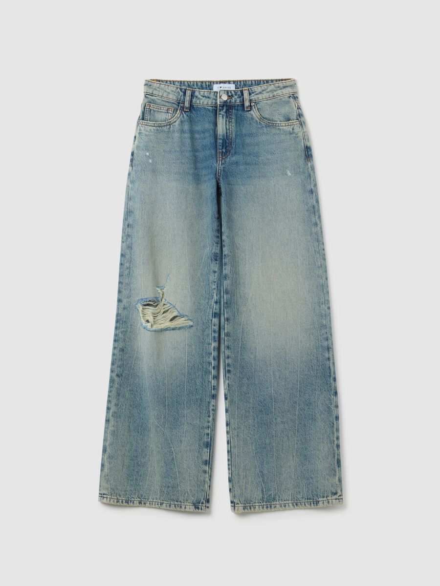 Baggy Denim Jeans with Rips_4