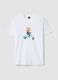 White Paul Frank print T-shirt in pure cotton, regular fit_0