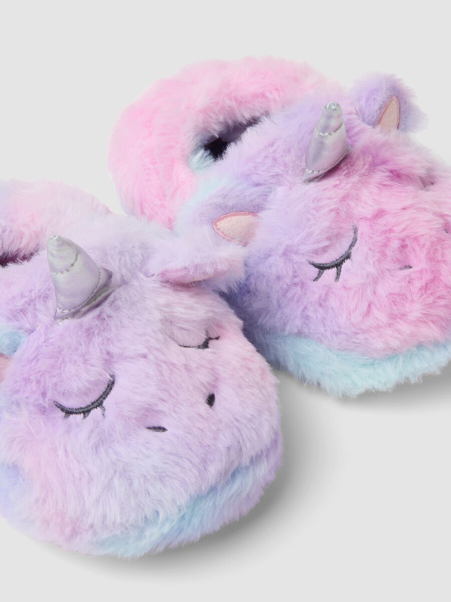 Multicolour unicorn slippers for girls_2