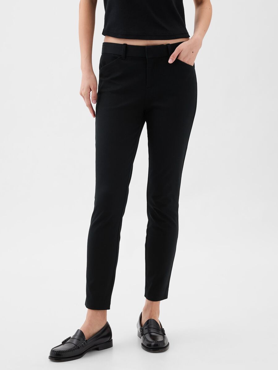 Pantalone a sigaretta in cotone stretch_1