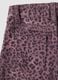 Pink animal-print slim-fit pure cotton shorts for girls_3